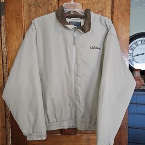 New Vintage Cabela's Men's Tan Utility Sand Jacket Brown Farmer Bomber jacket
